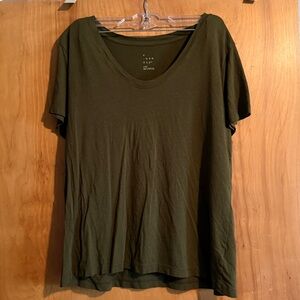 A New Day Dark Olive Crew Neck Top